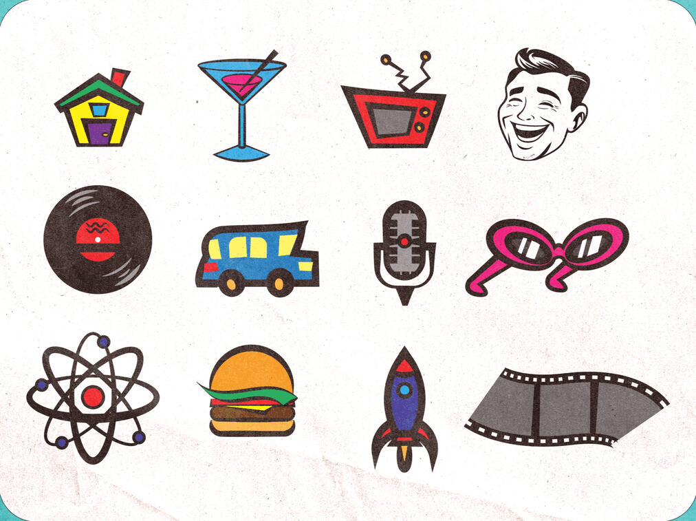 50&#39;s Icon Set
